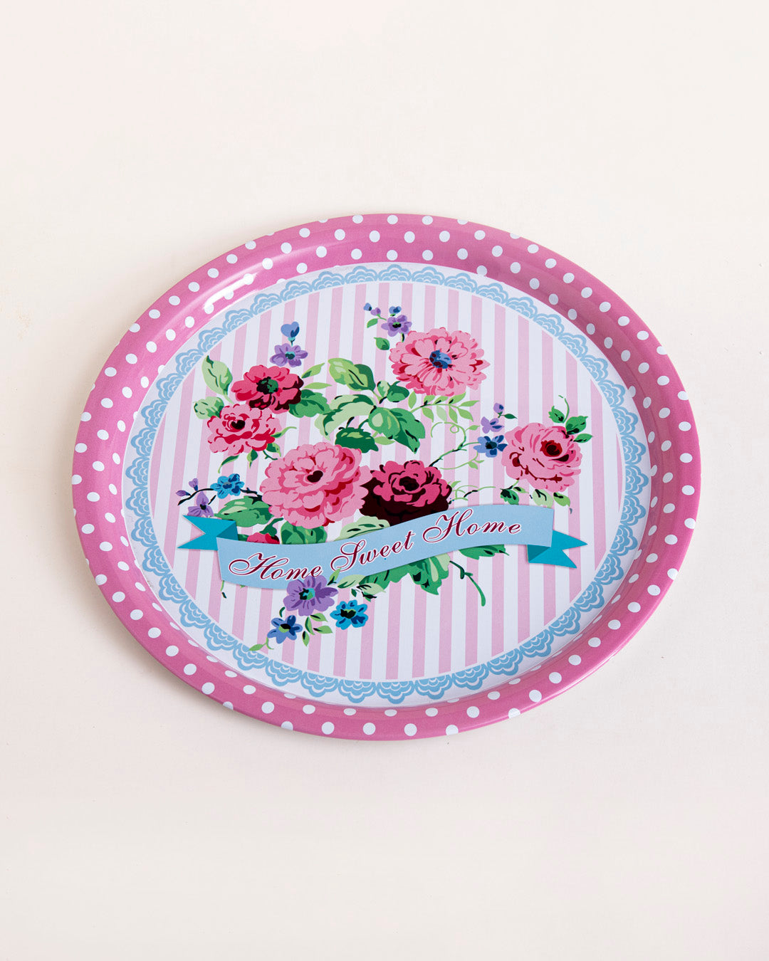 "Home Sweet Home" Round Serving Tray - Set Of 2