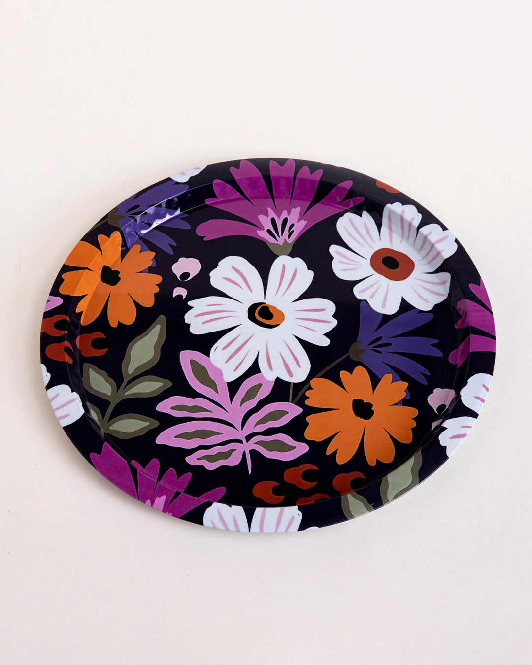 Bold Blooms Floral Serving Tray - Set Of-2