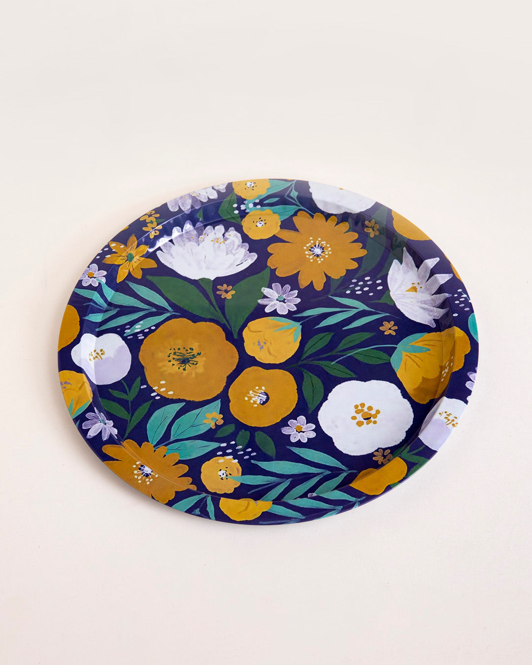 Midnight Garden Floral Serving Tray - Set Of-2