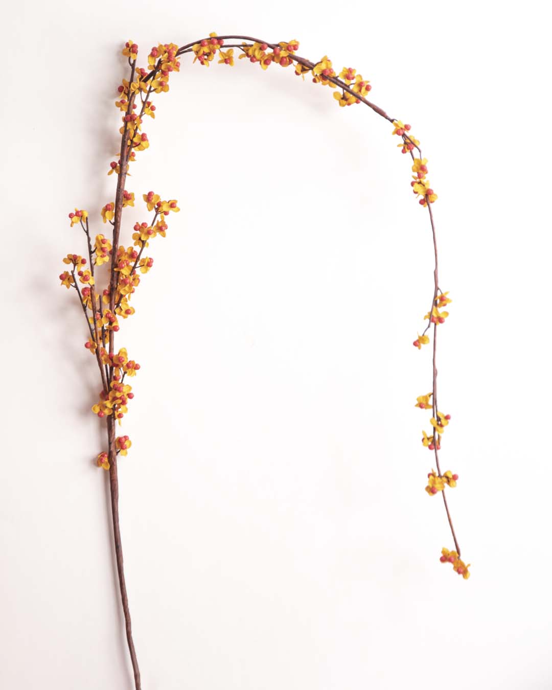 'Bittersweet Fruit' Decorative Faux Flower Stick - Orange