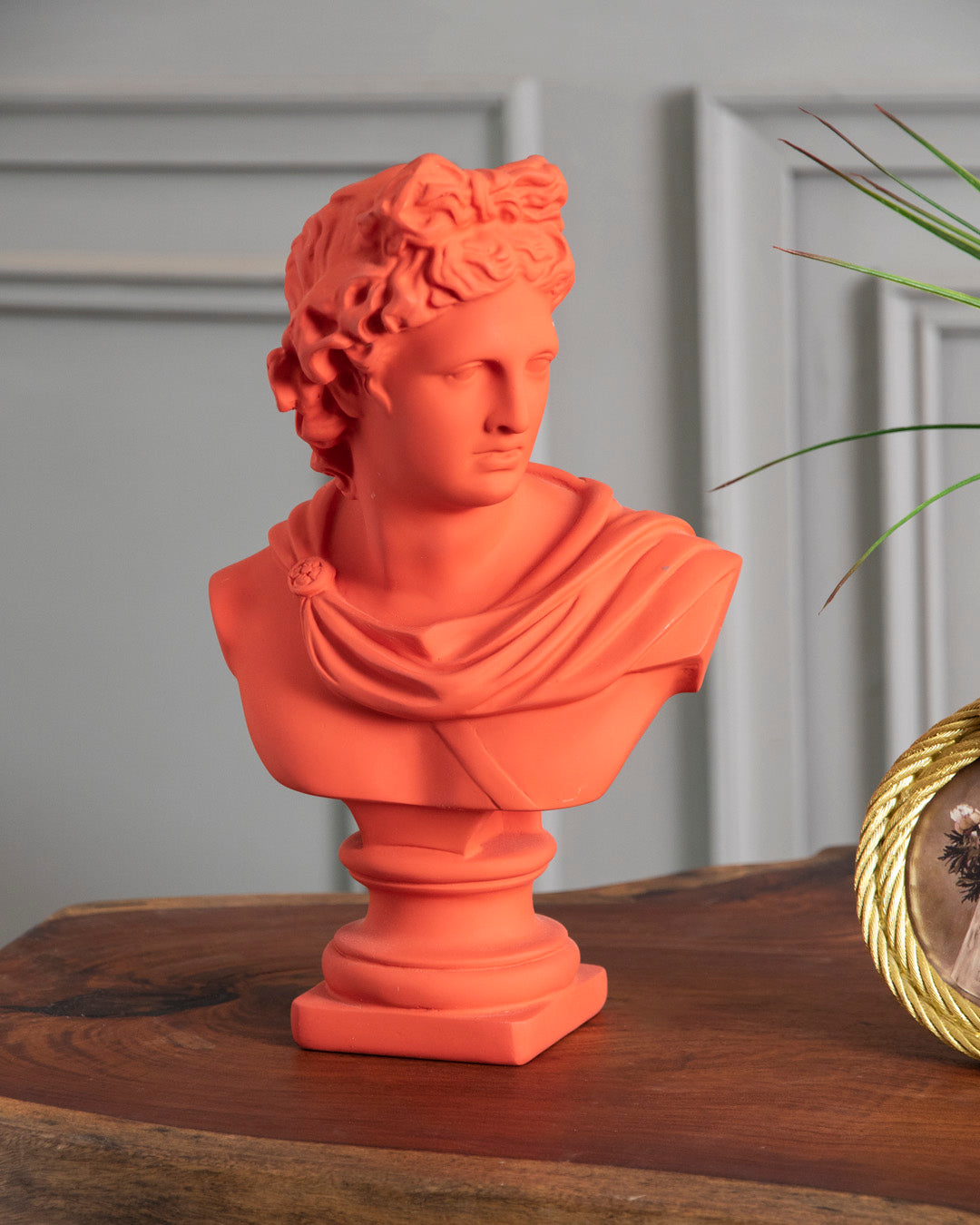 'Modern Muse' Decorative Apollo Reimagined Figurine - Orange