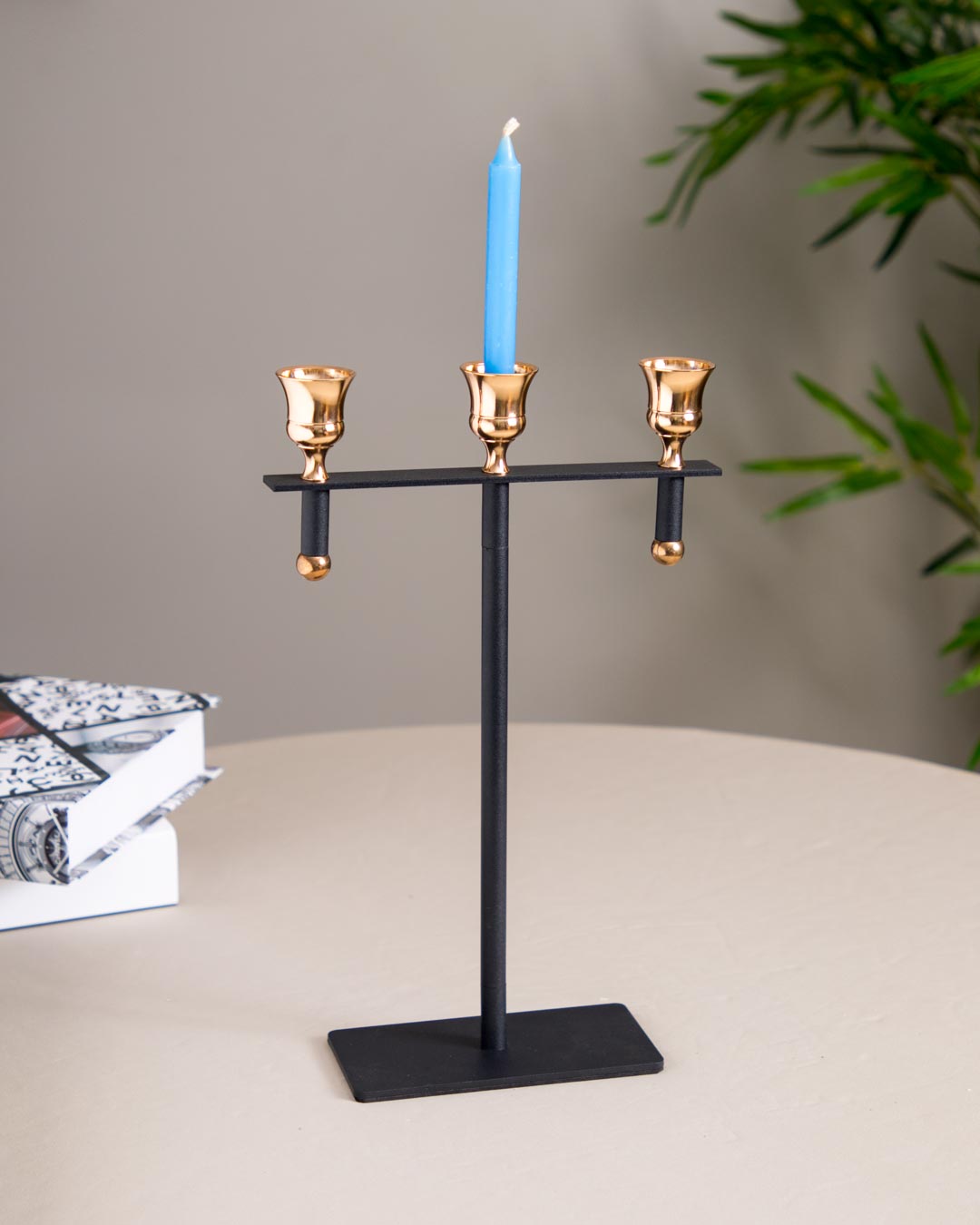 Radiant Trio: Exquisite 3 Arm Candle Holder