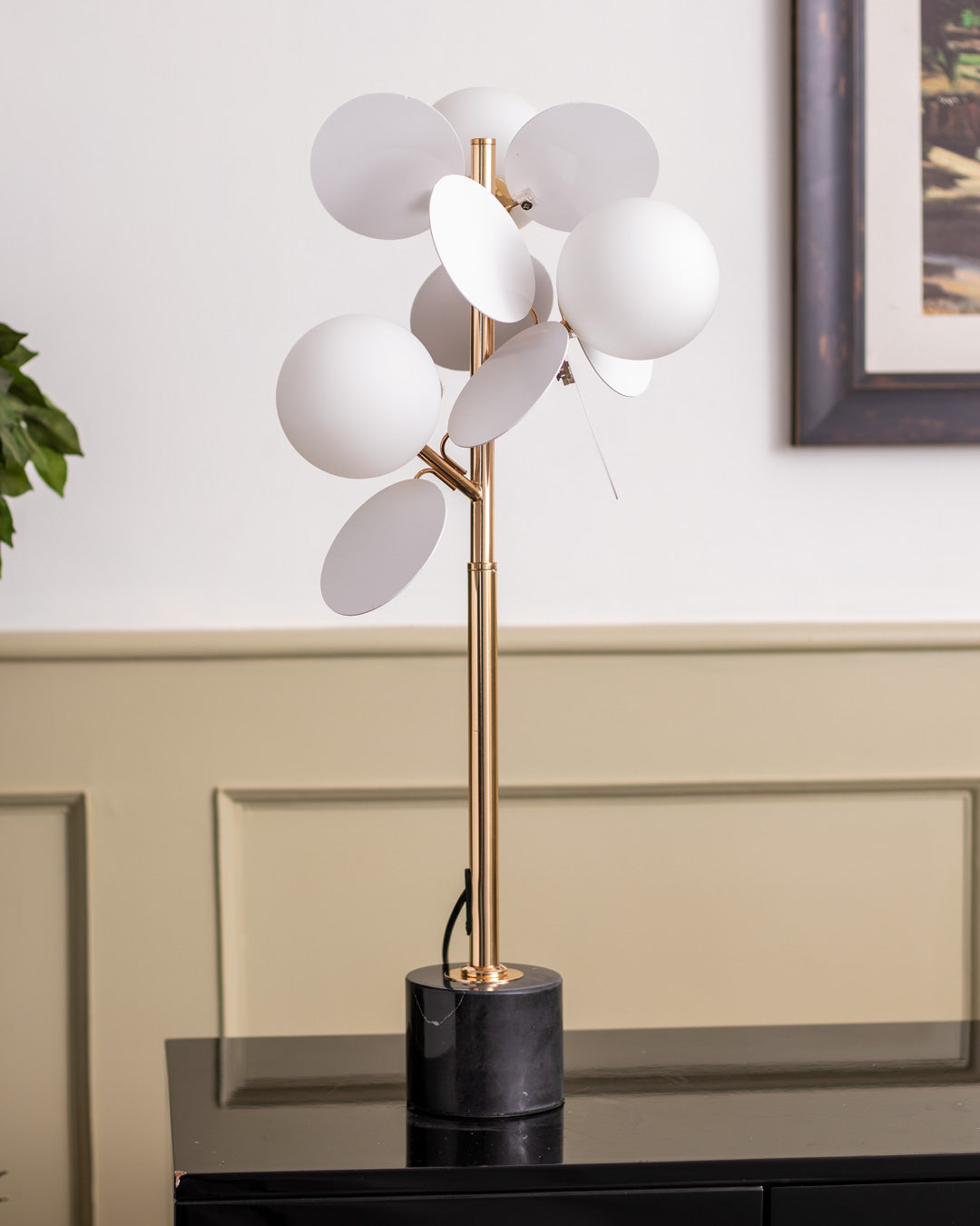 Minimalist Globe Glass Shade Table Lamp - 3 Lights