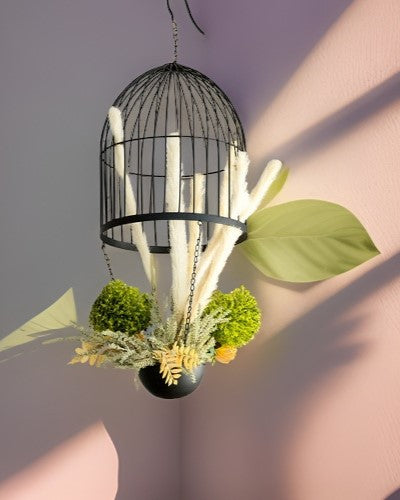 Decorative Hanging Cage Planter - Small