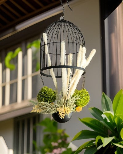 Decorative Hanging Cage Planter - Large
