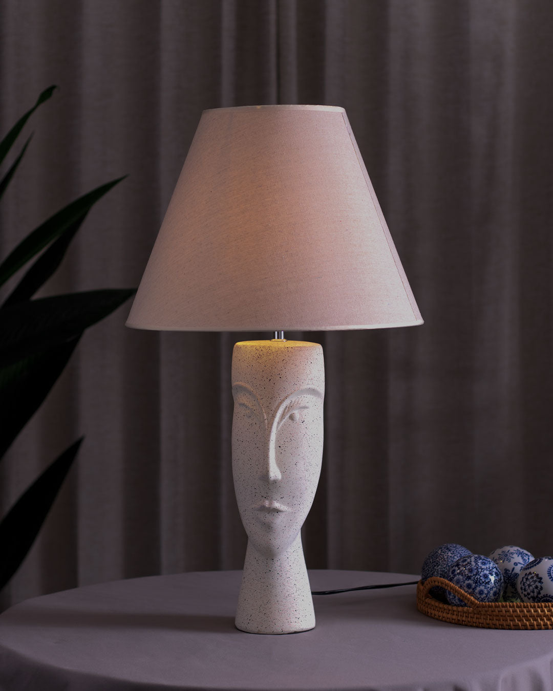 Artistic Illumination: Human Face Table Lamp