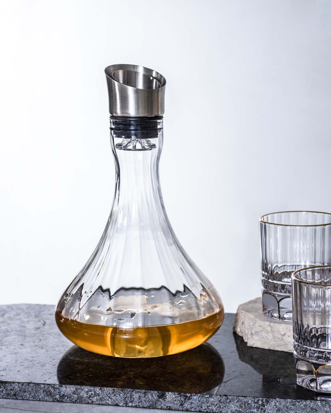 Waterfall Crystal Whiskey Decanter