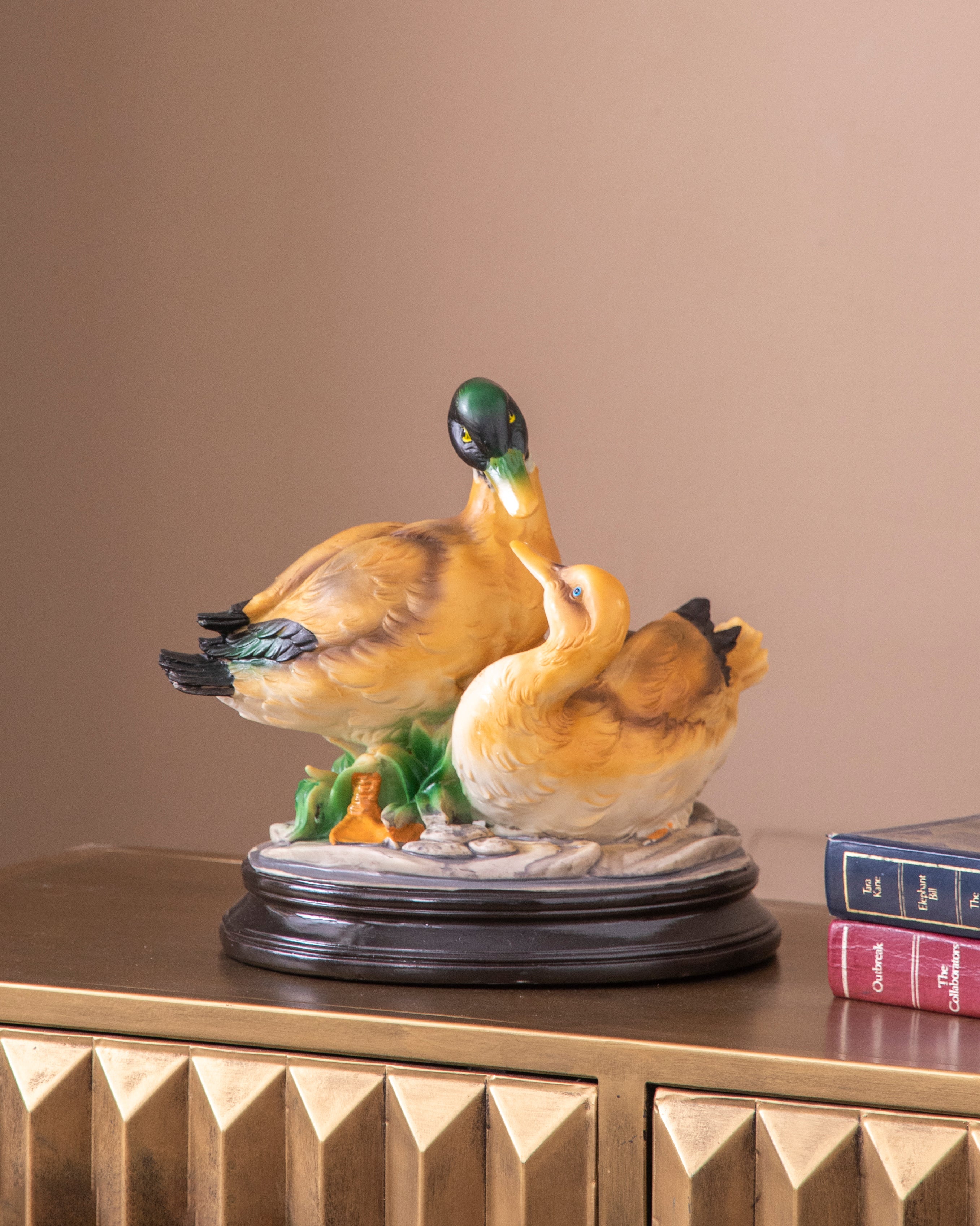 Decorative Serene Duck Couple Figurine