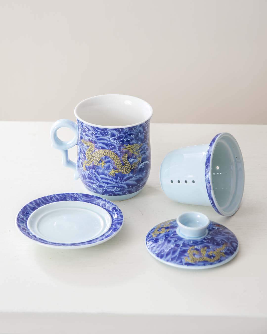 Dragon Infuser Tea Mug - Blue