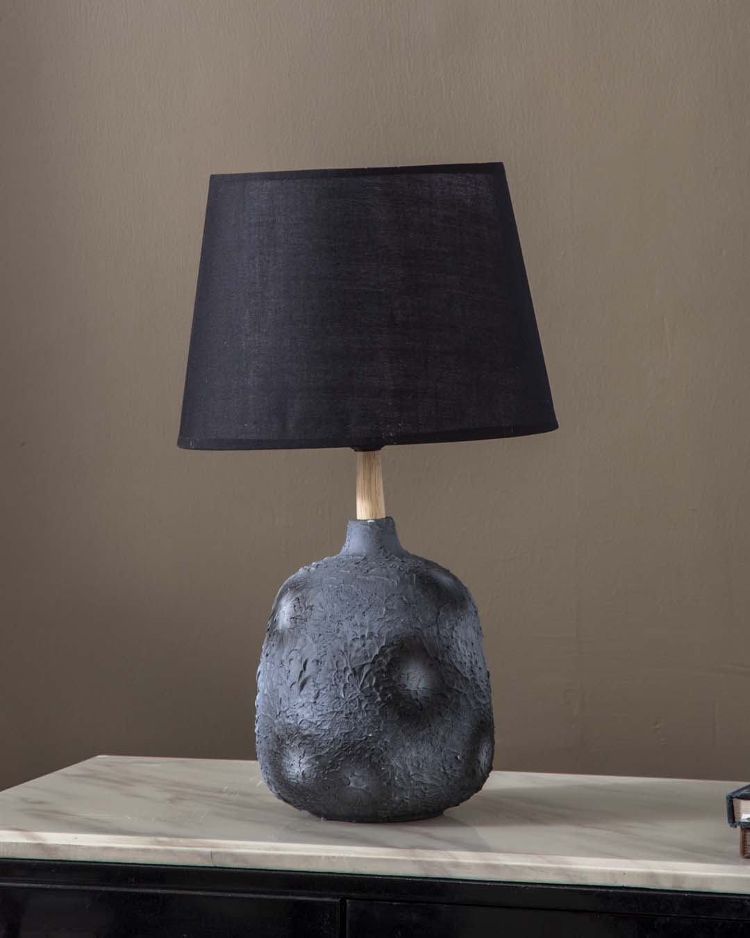 Antique Black Ceramic Table Lamp