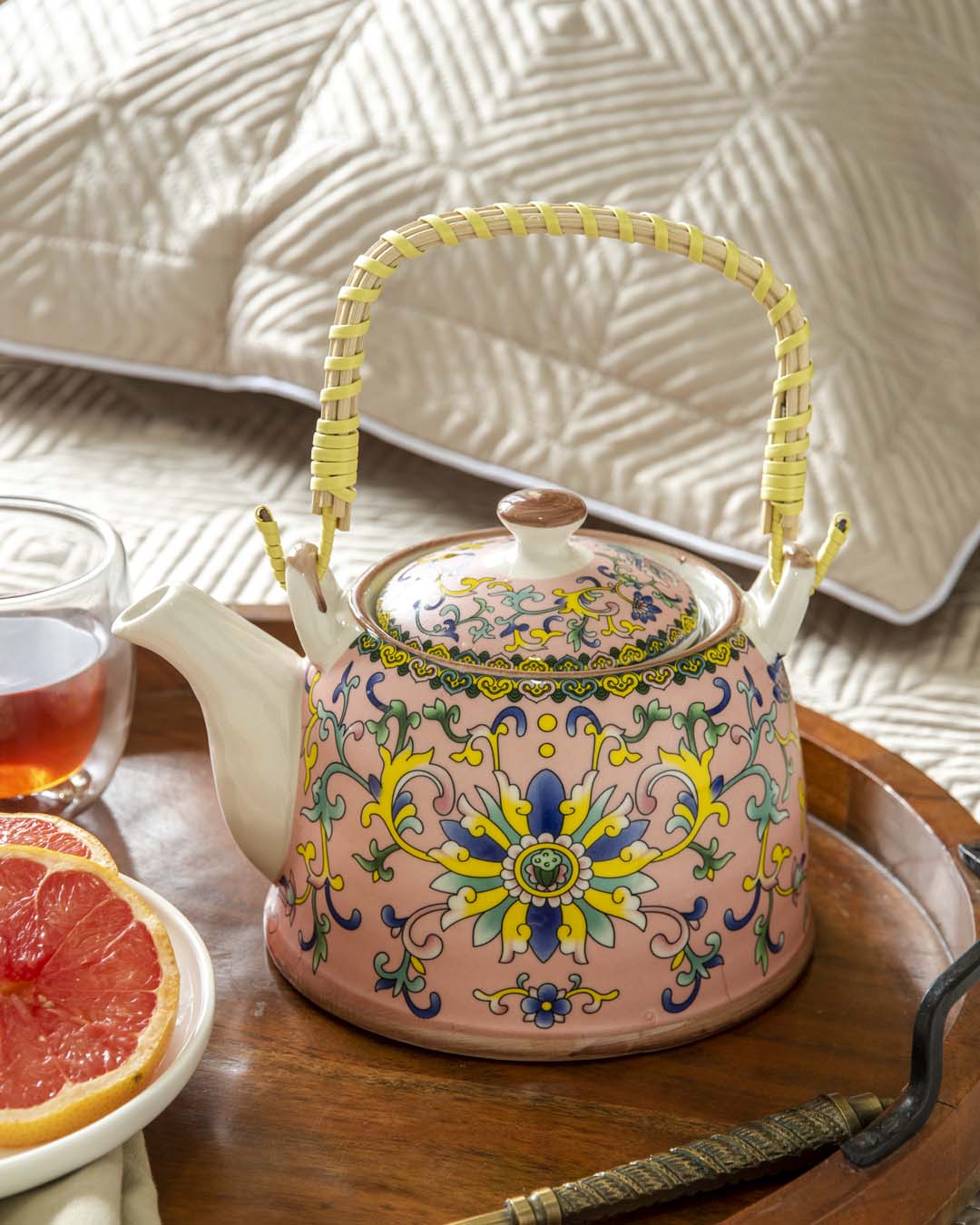 Canton Ceramic Tea Kettle - Pink