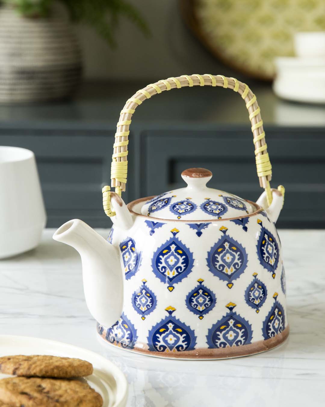 Seamless Ceramic Tea Kettle - Blue