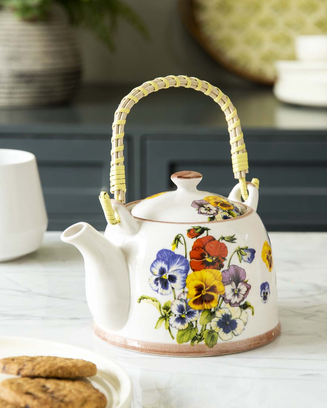 Botanical Paradise Ceramic Tea Kettle