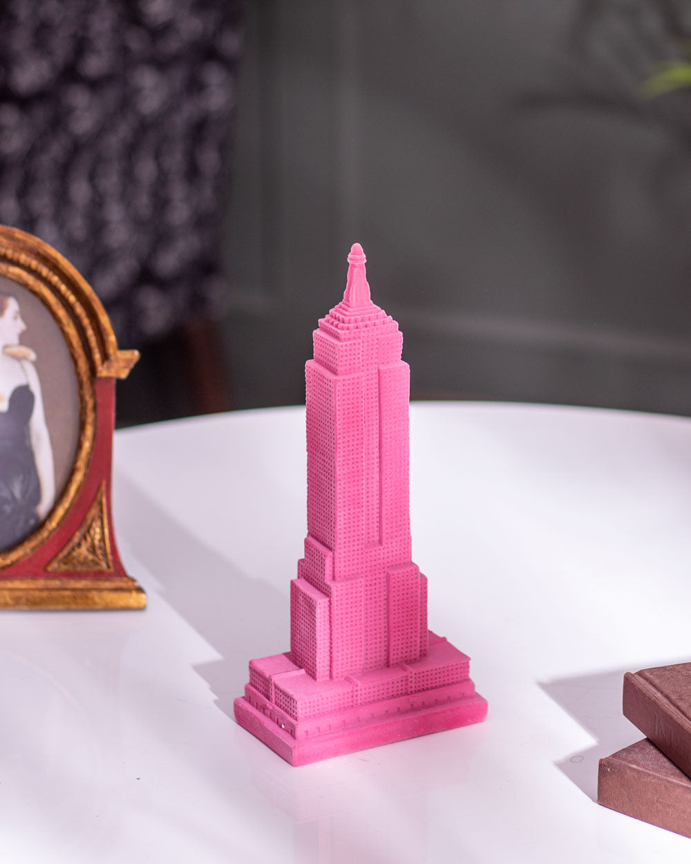 Velvet Empire State Building Sculpture - Pink