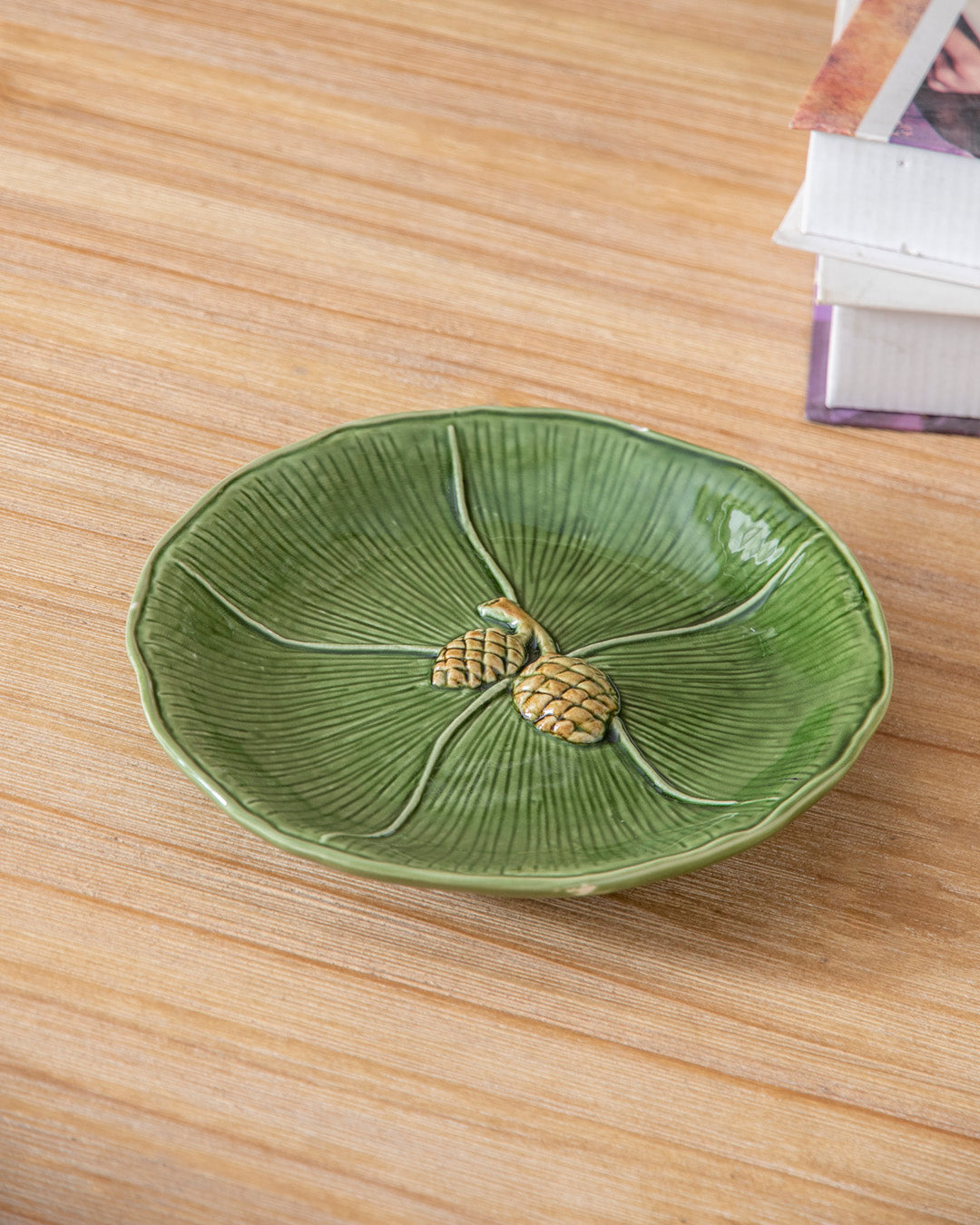 Pinecone Leaf Ceramic Platter