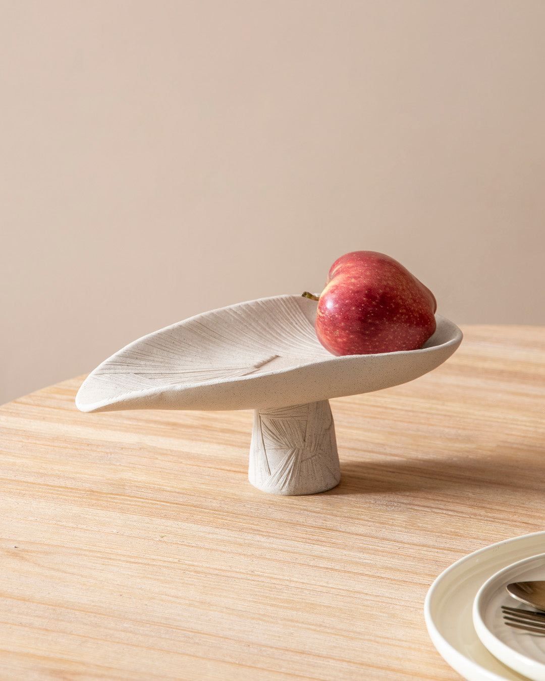 Palm Textured Footed Decorative Bowl