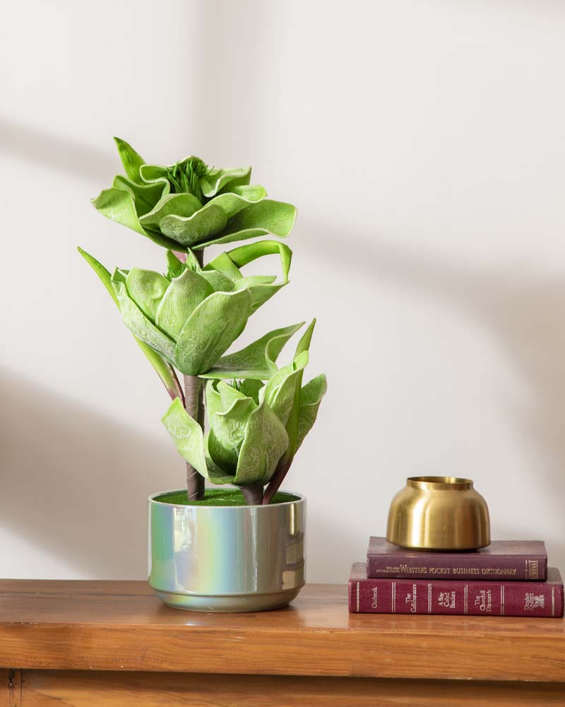 Green Tulip Artificial Flower Arrangement