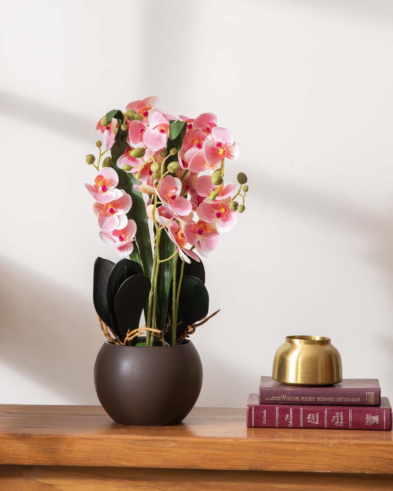 Pink Orchid Artificial Flower Arrangement