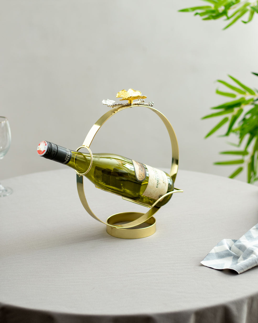 'Butterfly Motif' Bottle Wine Rack