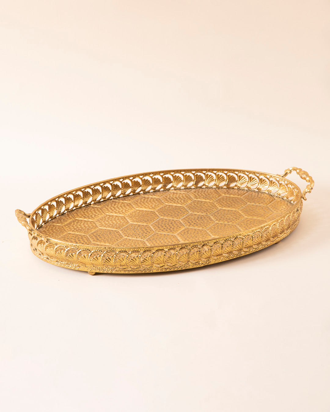 Oval Honeycomb Serving Tray - Large