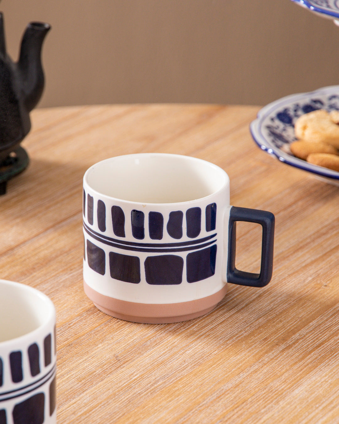 Blue & White Sunrise Charm Mug