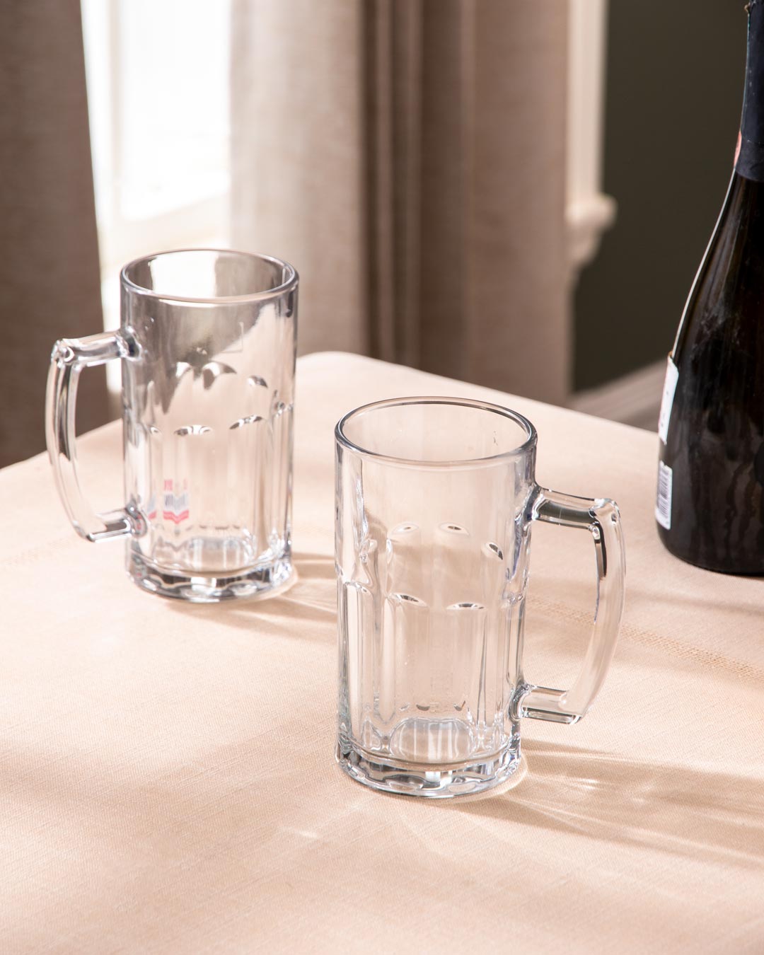 Heritage Glass Beer Mugs - Set of 2