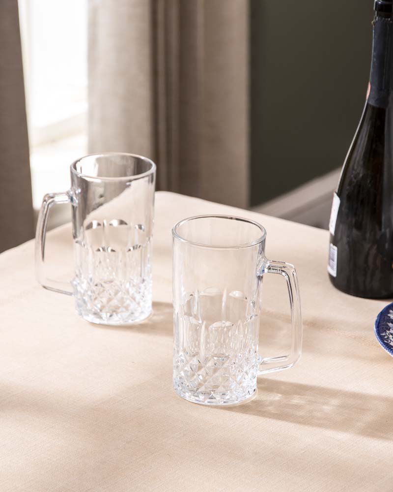 Sleek Cylindro Beer Mugs - Set of 2