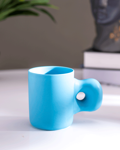 Blue Doughnut Coffee Mug