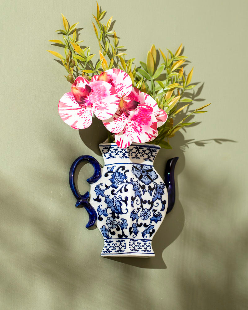 Rendezvous with Blue - Wall Mounted Planter Kettle