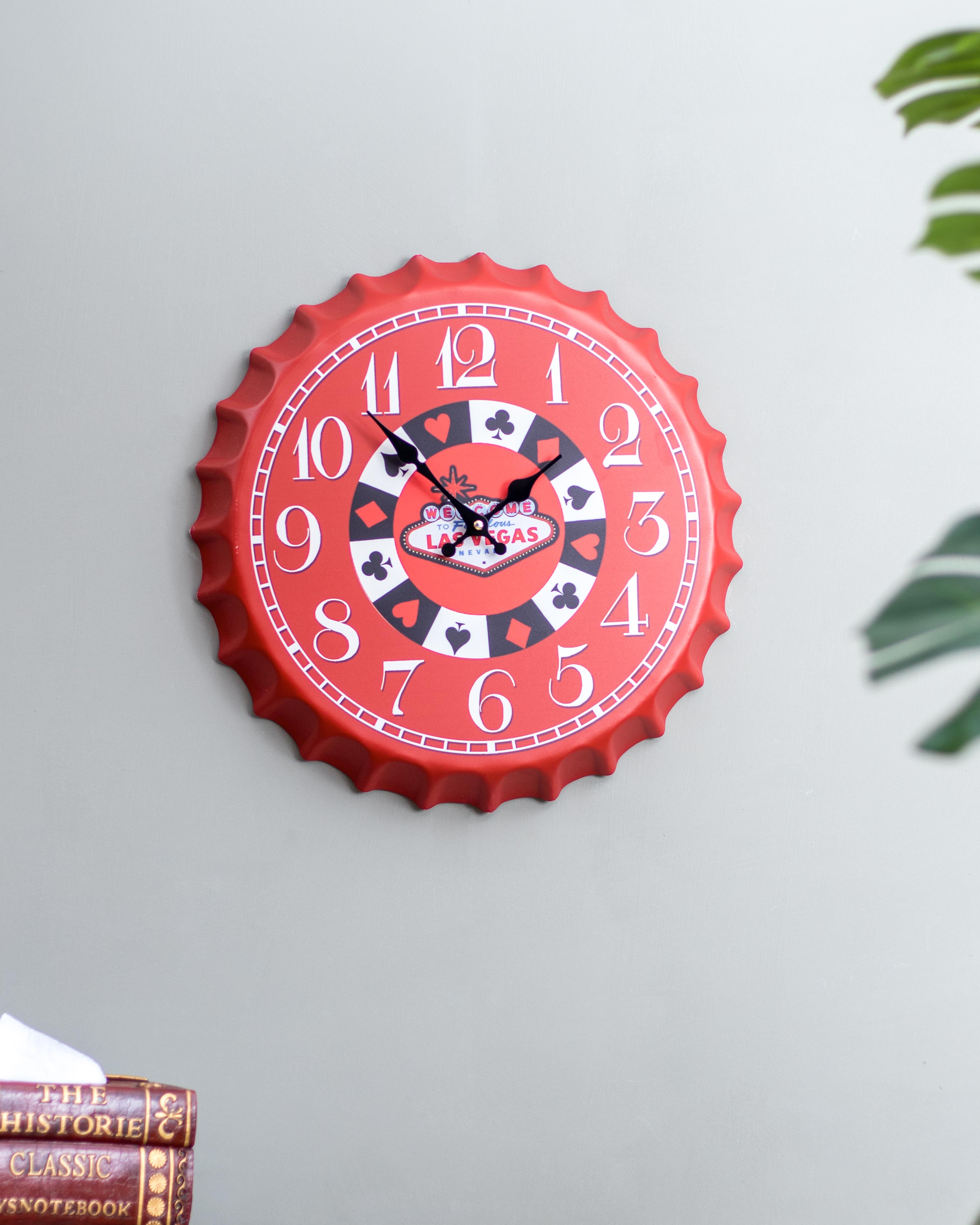 'Las Vegas' Bottle Cap Wall Clock