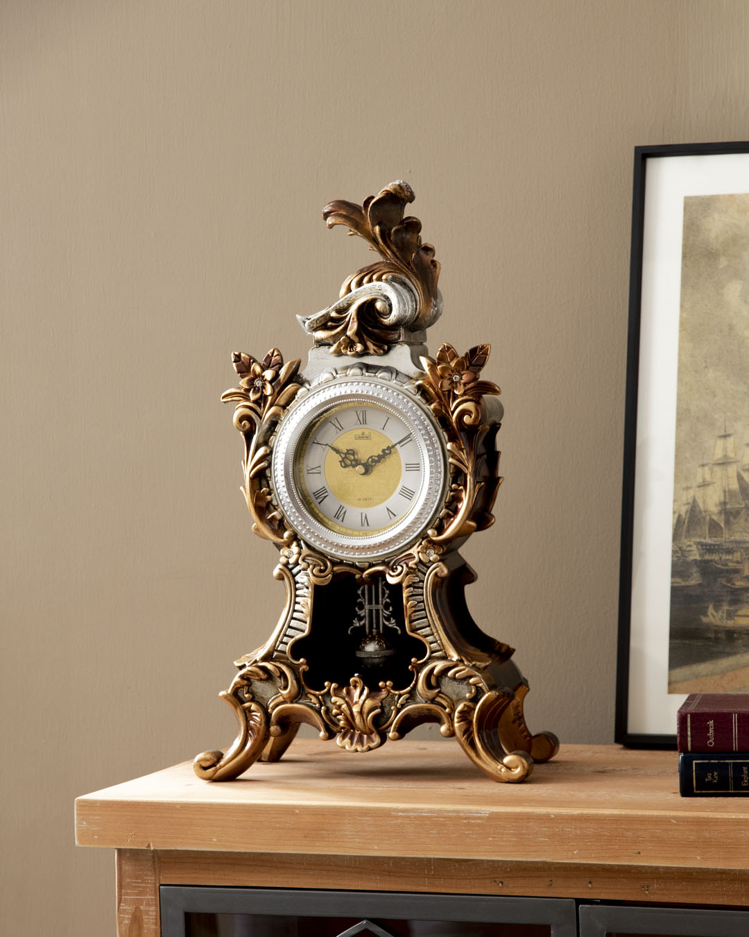 Baroque Elegance Table Clock