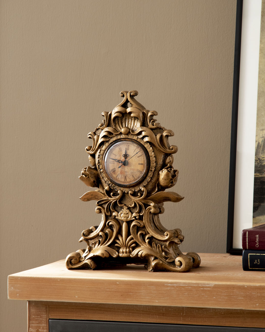 Classic Gold Victorian Table Top Clock