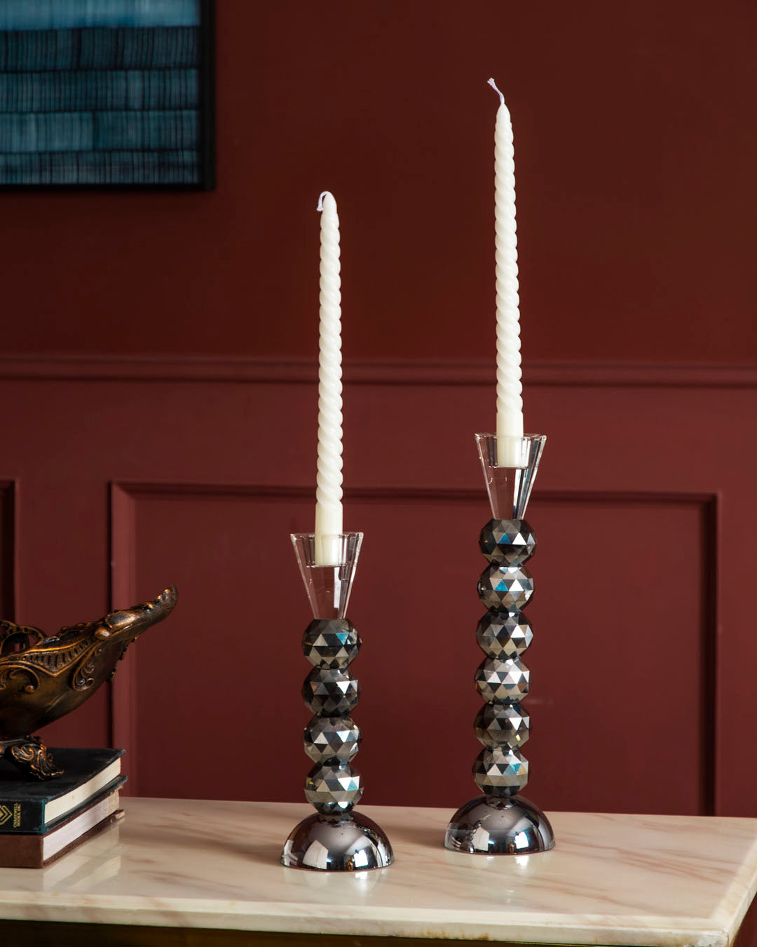 Gleaming Sphere Candle Holder - Big
