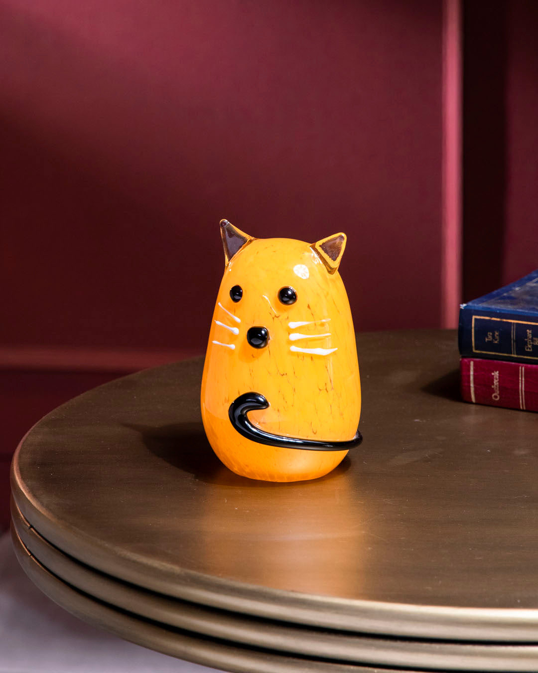 'Marmalade Meow' Decorative Cat Figurine - Orange