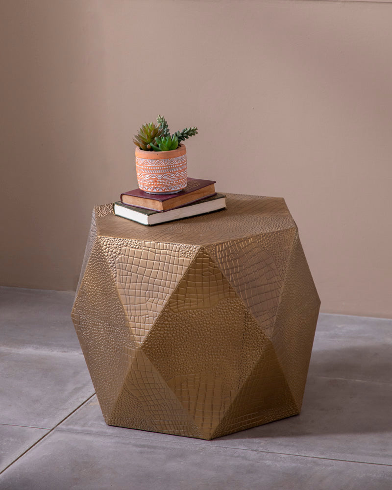 Crocodile Embossing Diamond Shape Coffee Table - Small