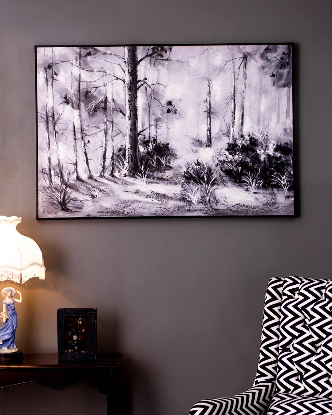 Midnight Dream Semi Hand-made Wall Art - 48*32 Inch