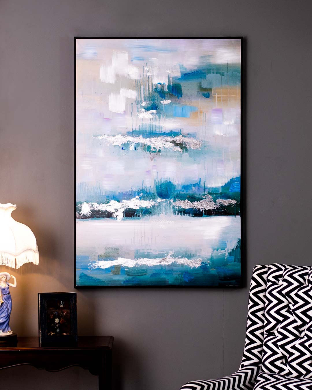 Inner Depths Semi Hand-made Wall Art - 32*48  Inch