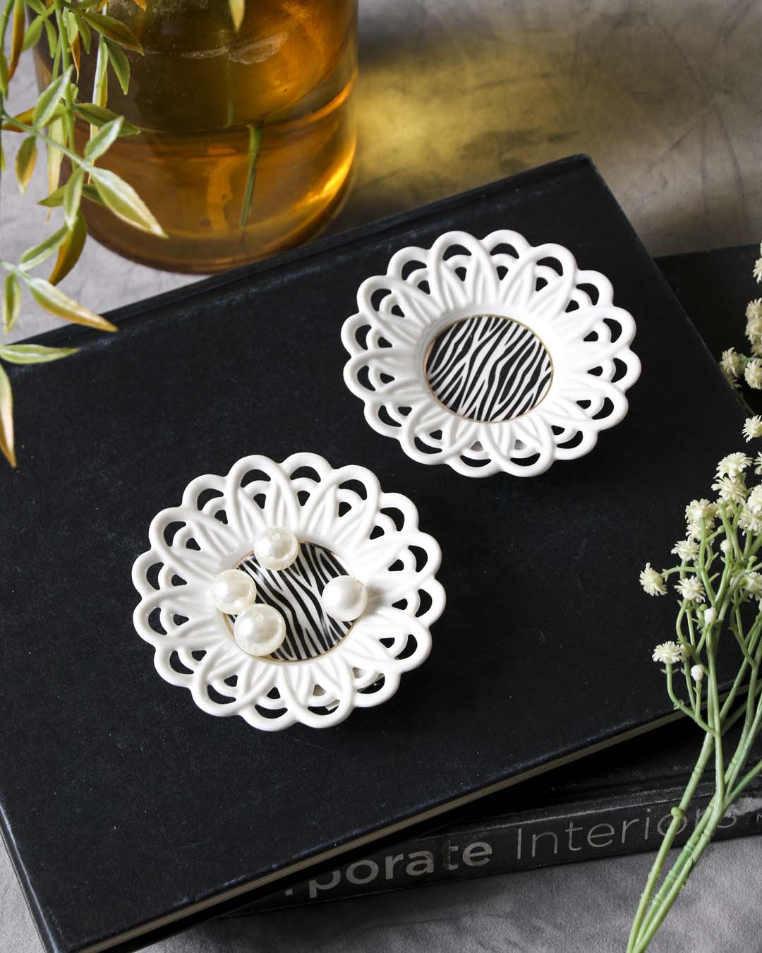 Wave Lace Edge Catchall - Set of 2