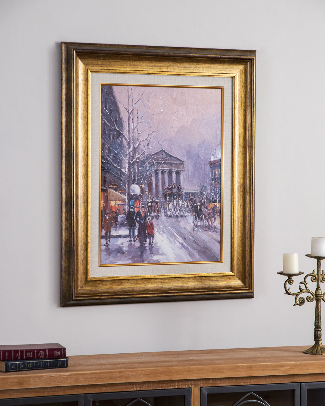 'The Church of the Madeleine' Handmade Oil Painting - 28x32 Inch