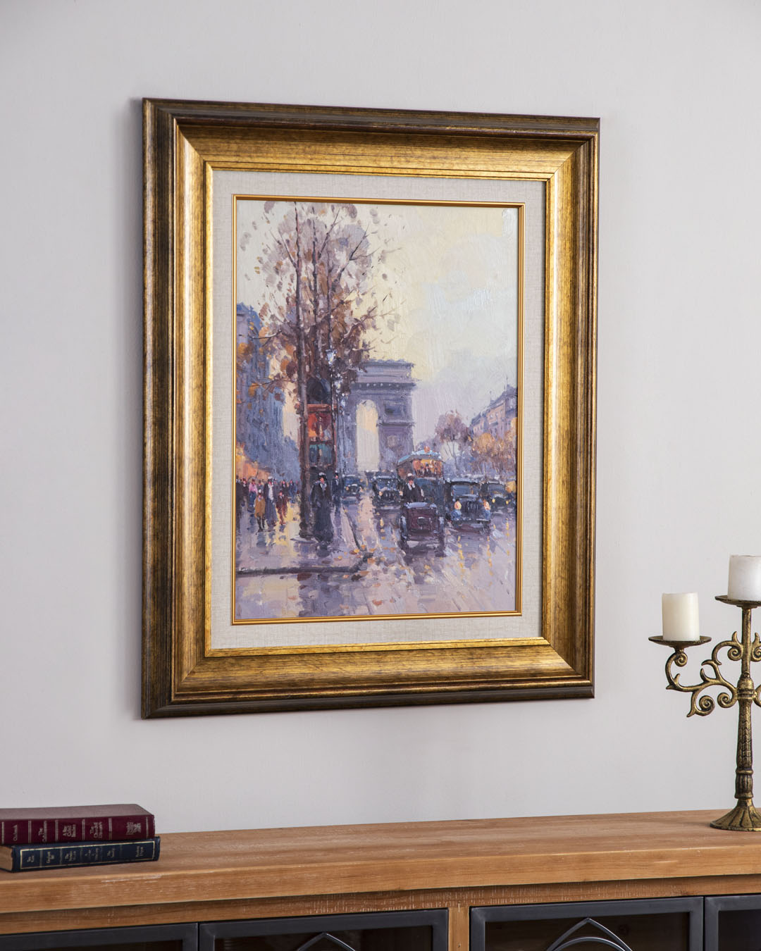 'Cityscape' Handmade Oil Painting - 28x32 Inch