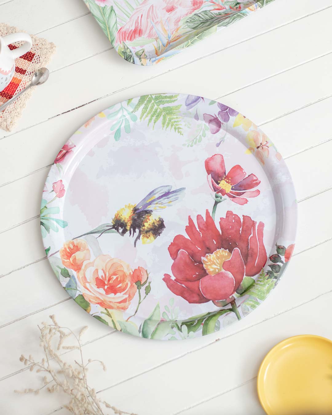 'Nectar' Round Serving Tray - Set Of 2