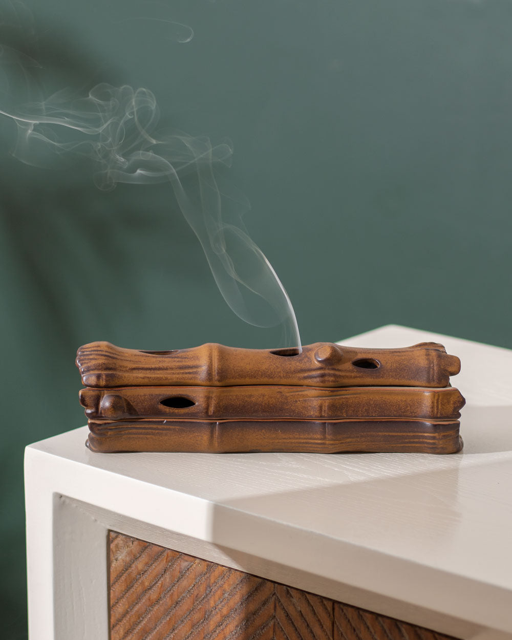 Bamboo Shaped Incense Burner