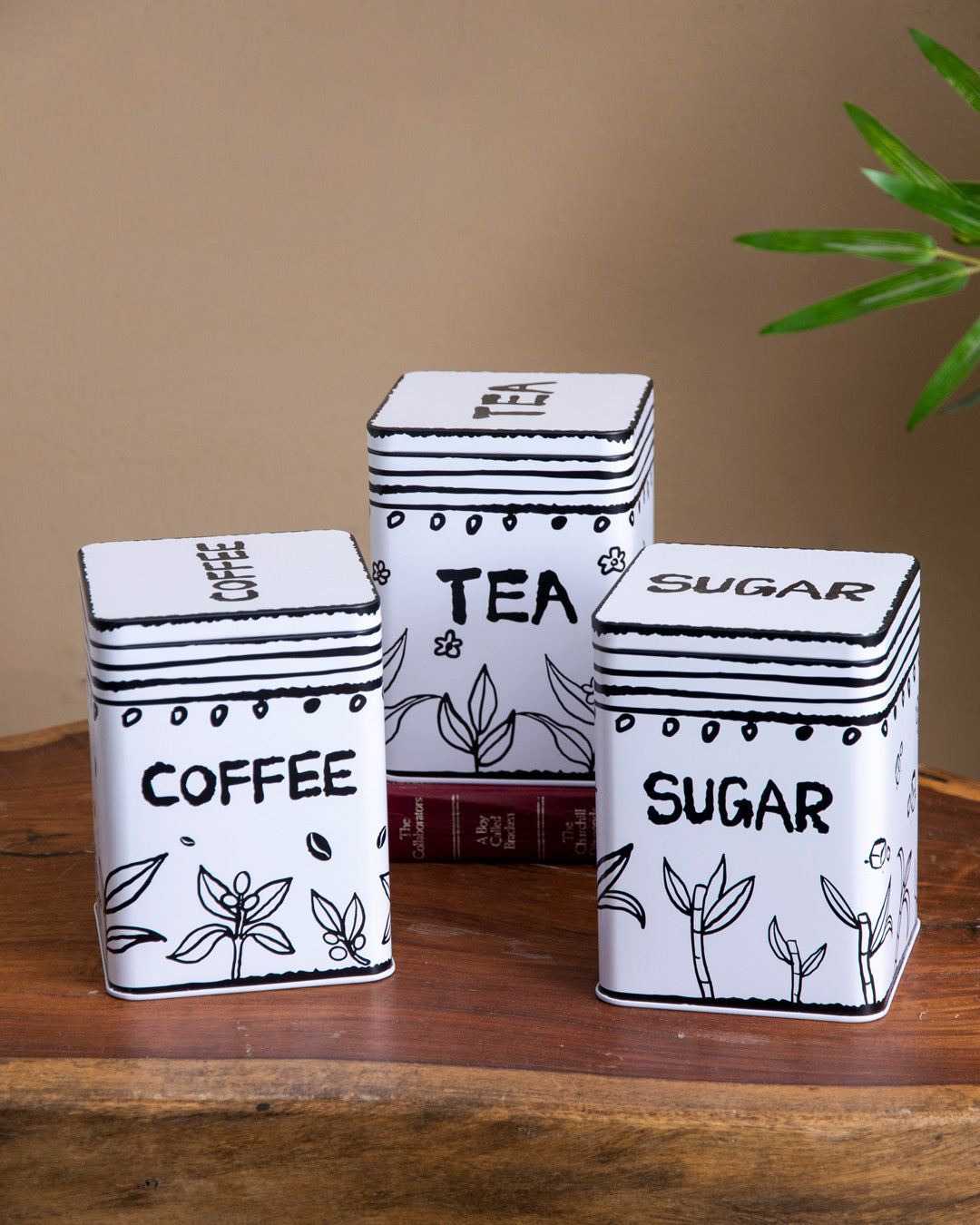 Botanical Bliss Kitchen Storage Canisters - Set Of 3
