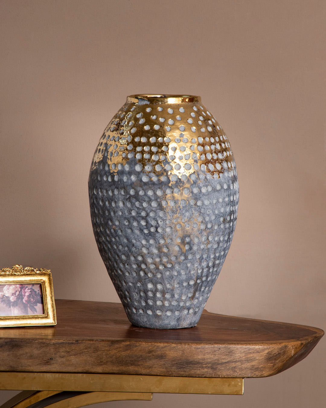 Molten Glow Textured Vase