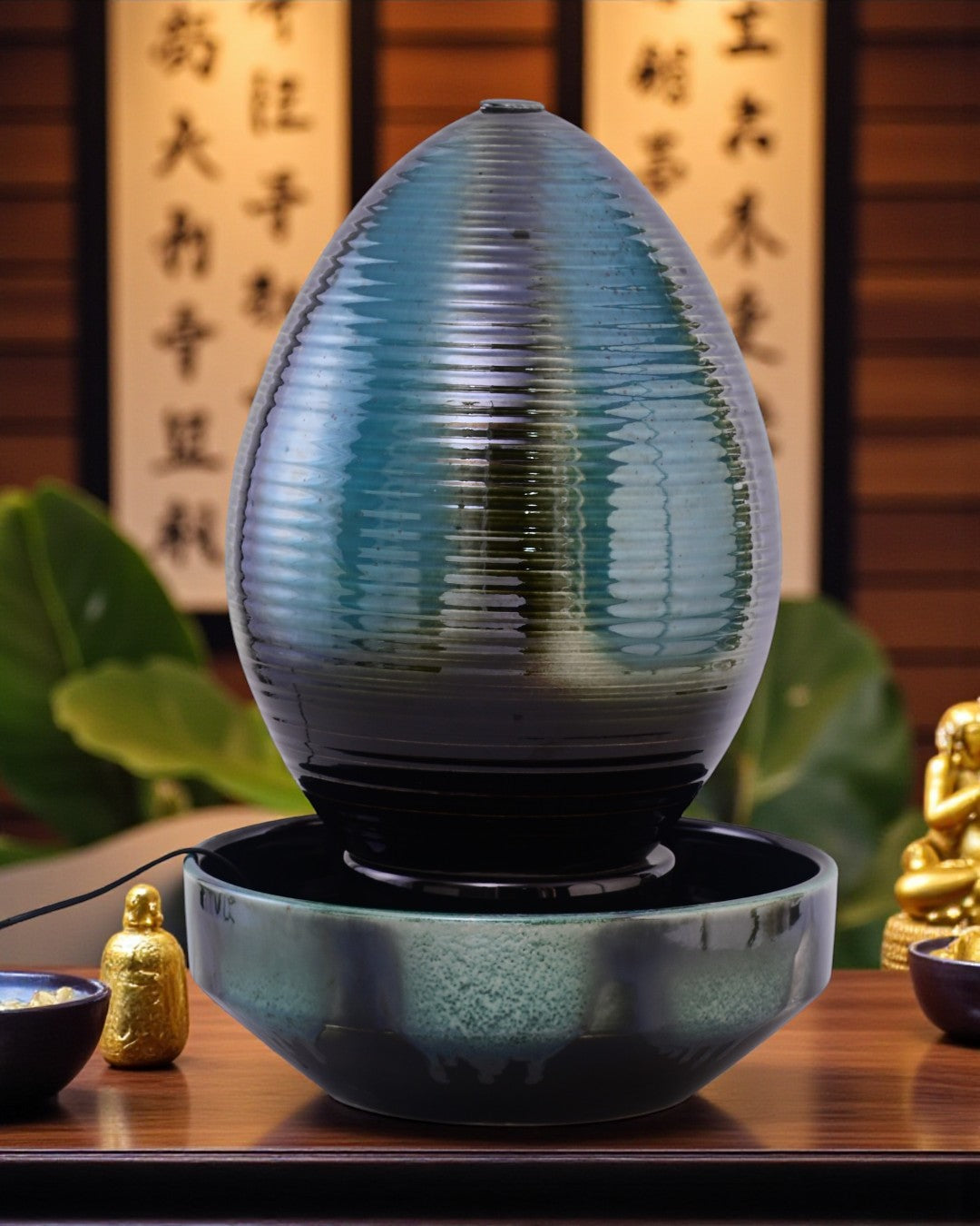 Aqua Harmony Egg Shape Ripple Fountain