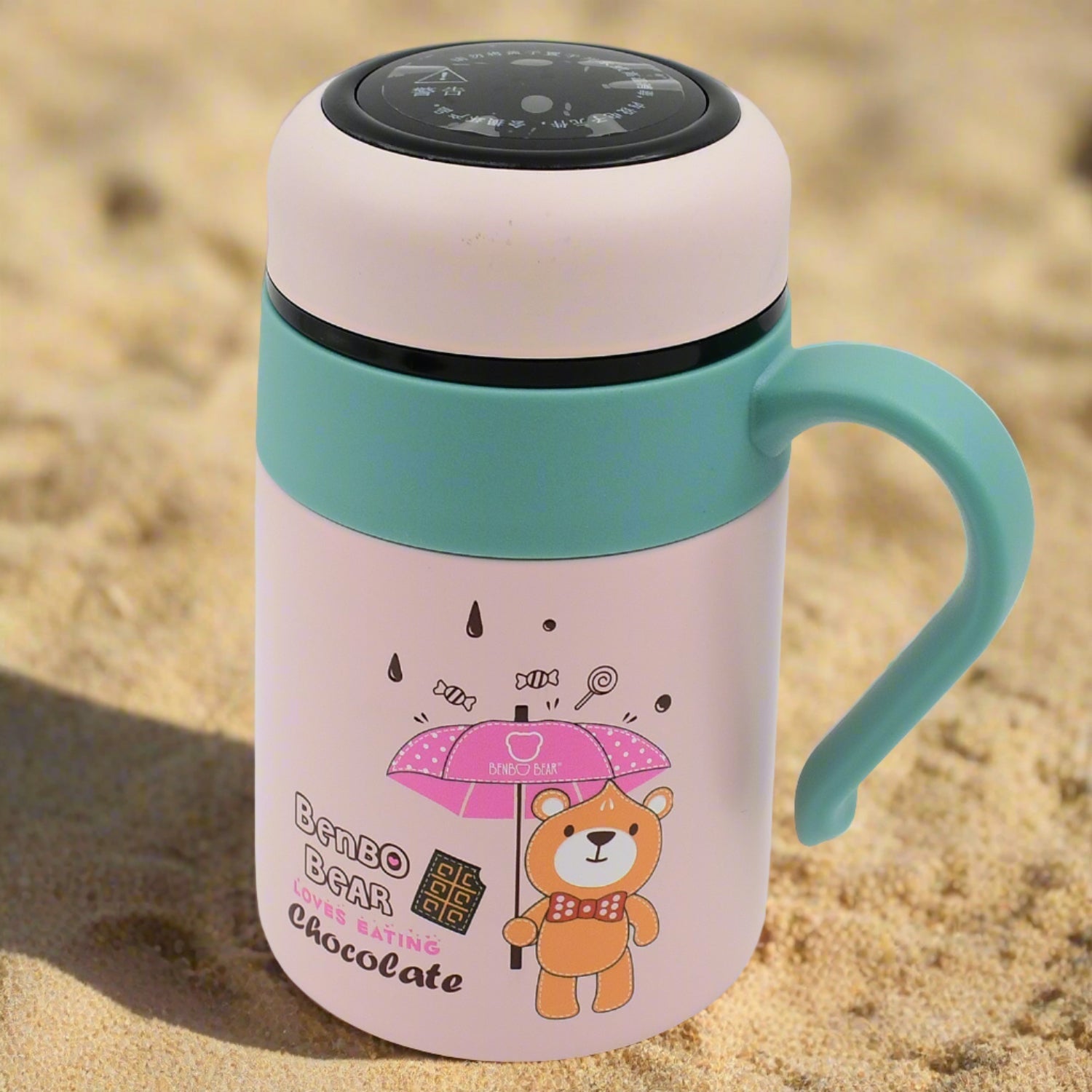 CuteSip: Smart LED Vacuum Bottle (600ml) ‚Äö√Ñ√¨ Cute Bear Design, Temperature Display & Gift-Ready Packaging