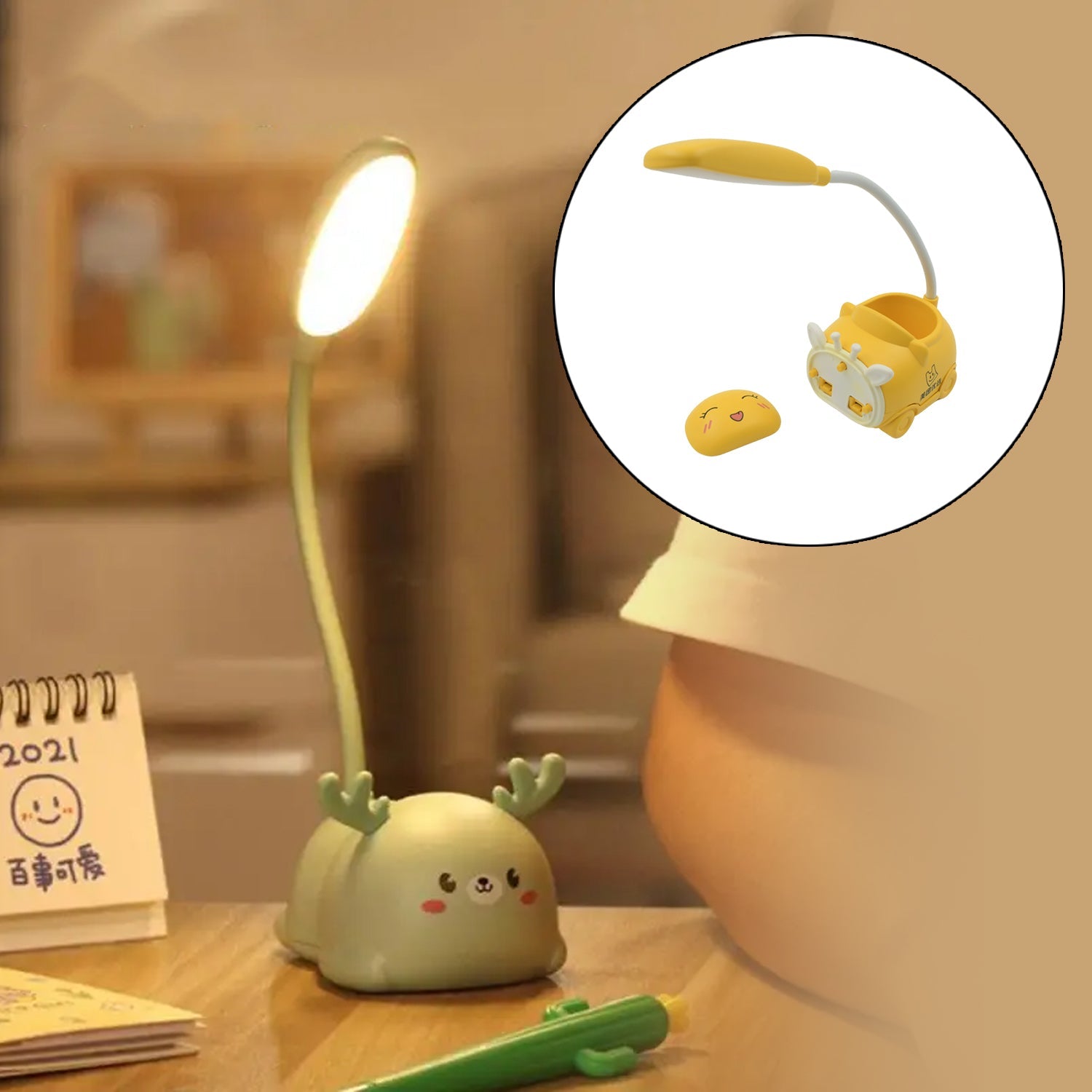 FlexiCat: Adjustable LED Rechargeable Cat-Shaped Desk Lamp for Reading, Study & Office D‚àö¬©cor