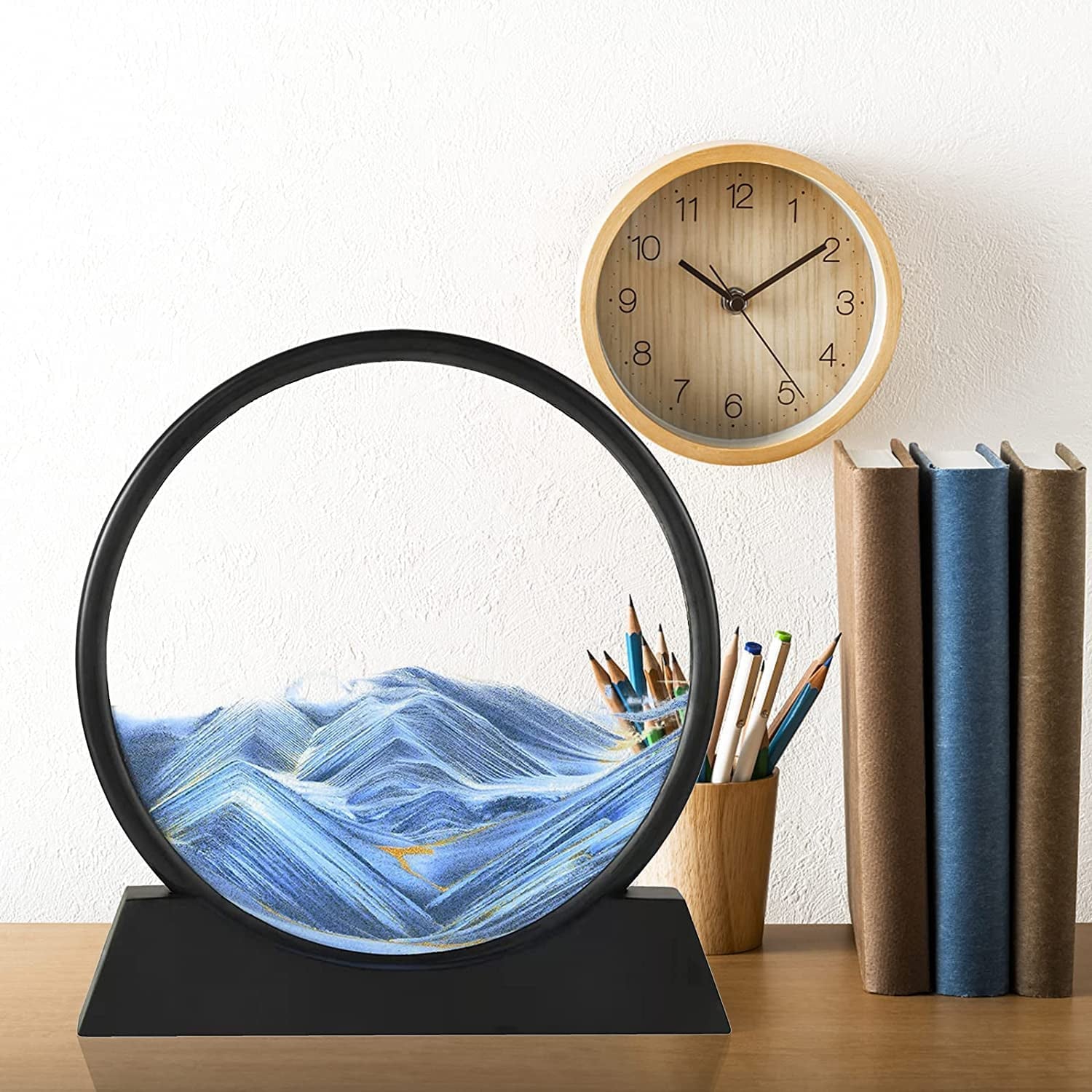 SandFlow: 3D Moving Sand Art Picture with Liquid Glass Landscape for Home & Office Desk D‚àö¬©cor