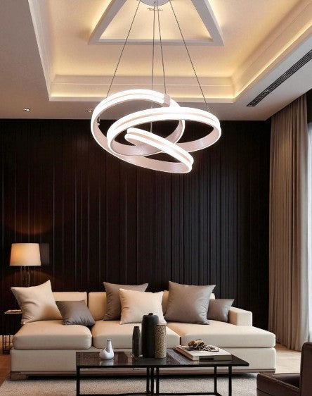 Modern LED Spiral Wave Chandelier