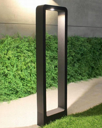 Rectangular Frame LED Garden Bollard Light - Big